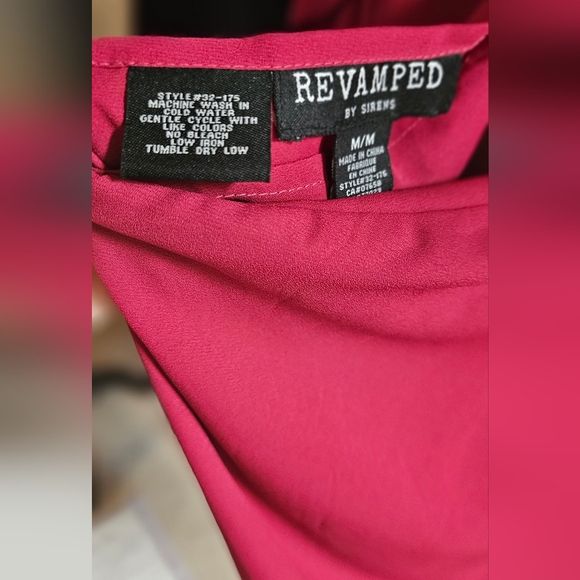 Revamped By Sirens Fuchsia Open Back Mini Dress - Picture 6 of 6